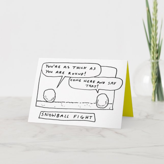 Cartes Pour Fêtes Annuelles Fight Cartoon Joke (Devant)