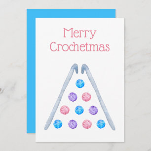 Cartes Pour Fêtes Annuelles Fil d'aquarelle de Noël Crochet