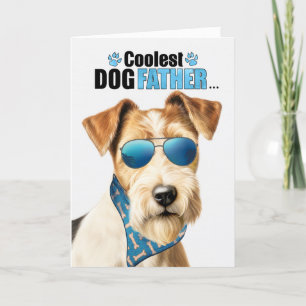 Cartes Pour Fêtes Annuelles Fil Fox Terrier Chien Coolest Papa Fête des pères