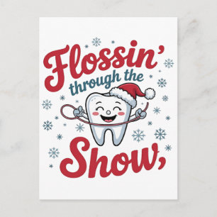 Cartes Pour Fêtes Annuelles Filant dans la neige Noël drôle de Noël 