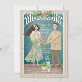 Cartes Pour Fêtes Annuelles Filipino Couple