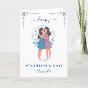 Cartes Pour Fêtes Annuelles Fille Ami Gay Couple Femme Fille Ami Valentine