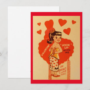 Cartes Pour Fêtes Annuelles Fille au corset de la Saint-Valentin vintage