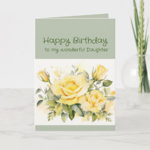 Cartes Pour Fêtes Annuelles Fille d'anniversaire Béni par vous Fleurs