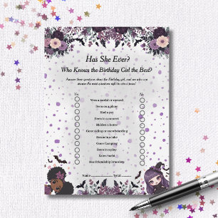Cartes Pour Fêtes Annuelles Fille d'anniversaire gothique effrayante A-t-elle