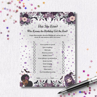 Cartes Pour Fêtes Annuelles Fille d'anniversaire gothique effrayante A-t-elle 