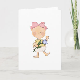 Cartes Pour Fêtes Annuelles fille de pâques avec tulipe de printemps