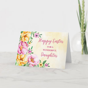 Cartes Pour Fêtes Annuelles Fille du jardin de printemps heureux Pâques