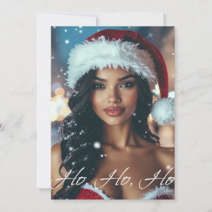 Cartes Pour Fêtes Annuelles Fille du Père Noël - Ho Ho Ho - Noël