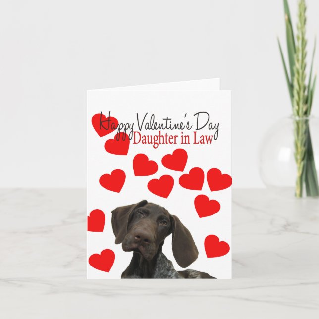 Cartes Pour Fêtes Annuelles Fille en droit Glossy Grizzly Valentine (Devant)