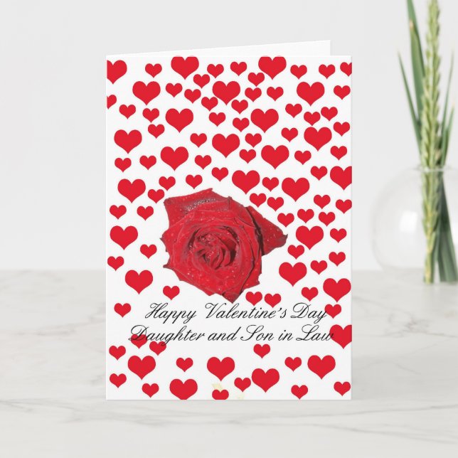 Cartes Pour Fêtes Annuelles Fille et Fils en droit Saint Valentin (Devant)