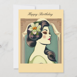 Cartes Pour Fêtes Annuelles Fille glamour Anniversaire