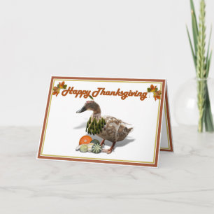 Cartes Pour Fêtes Annuelles Fille indienne Thanksgiving Canard