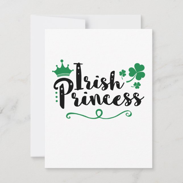Cartes Pour Fêtes Annuelles Fille Irlandais Script de la Saint-Patrick pour Fe (Devant)