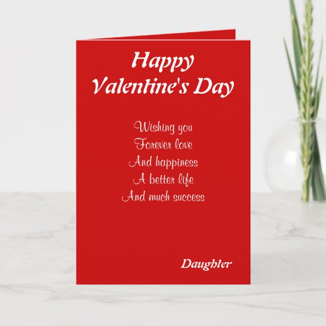 Cartes Pour Fêtes Annuelles Fille le jour de la Saint-Valentin (Devant)