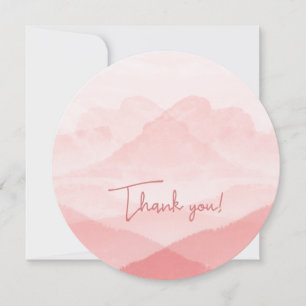 Cartes Pour Fêtes Annuelles Fille Merci rose