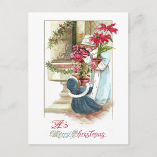 Cartes Pour Fêtes Annuelles Filles avec Noël mis en pot de cru de plantes