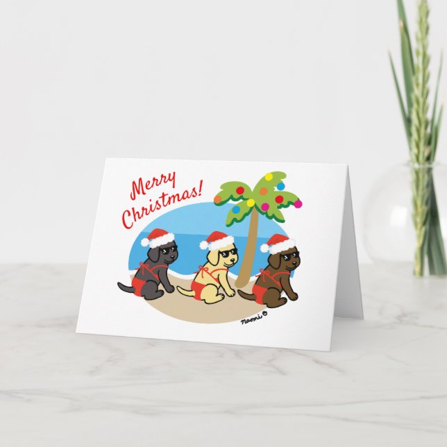 Cartes Pour Fêtes Annuelles Filles Bikini Retriever du Labrador Christmas (Devant)