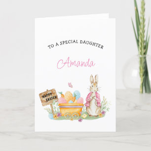 Cartes Pour Fêtes Annuelles Filles Peter Rabbit Bonne Fille de Pâques