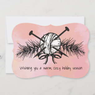 Cartes Pour Fêtes Annuelles Fils Noël fait main avec aiguilles de tricot d'amo