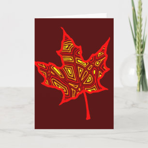 Cartes Pour Fêtes Annuelles Fire Leaf
