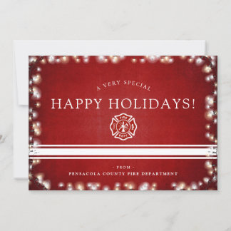 Cartes Pour Fêtes Annuelles FireFighter Joyeuses Fêtes | Appartement personnal