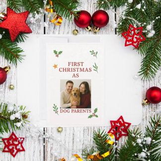 Cartes Pour Fêtes Annuelles First Christmas as dog parents
