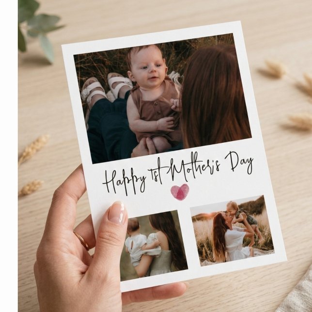 Cartes Pour Fêtes Annuelles First Mother’s Day Personalized Photo Card New Mom (Créateur téléchargé)