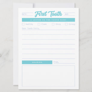 Cartes Pour Fêtes Annuelles First Tooth Letter