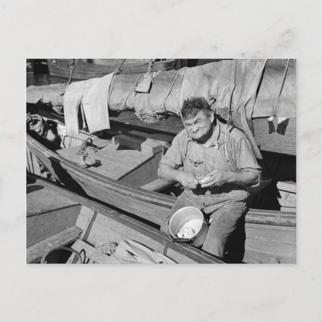 Cartes Pour Fêtes Annuelles Fishing boat cook - Christmas 1938 (Devant)