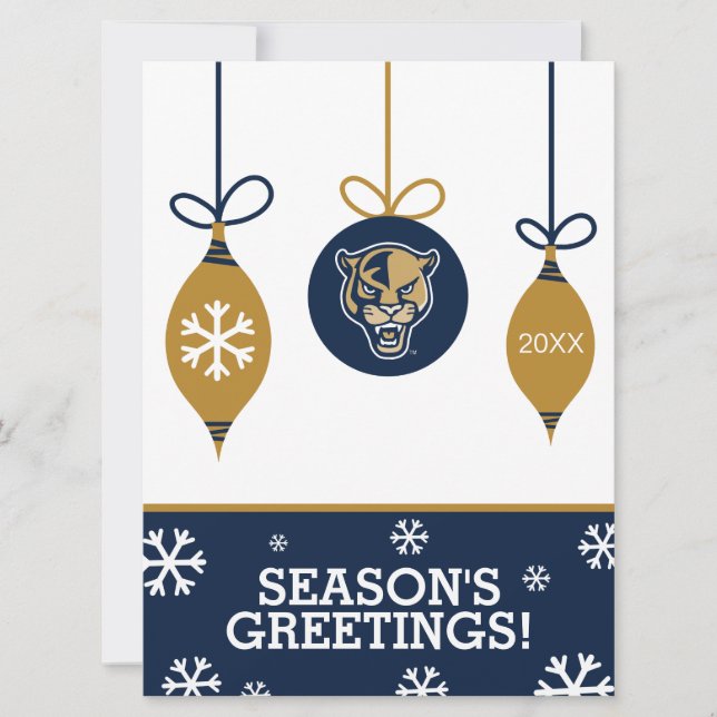 Cartes Pour Fêtes Annuelles FIU Panthers - Noël (Devant)