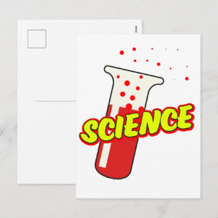 Cartes Pour Fêtes Annuelles Flacon de science dessin animé