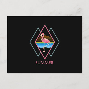 Cartes Pour Fêtes Annuelles Flamant rose d'été amusant Cute Flamant rose Lov