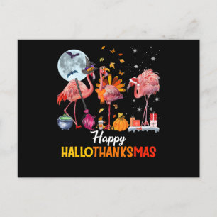 Cartes Pour Fêtes Annuelles Flamant rose Flamant rose Thanksgiving Halloween N
