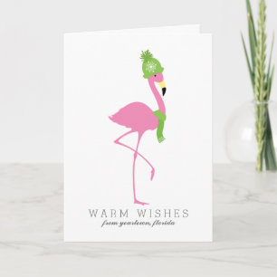 Cartes Pour Fêtes Annuelles Flamant rose Noël
