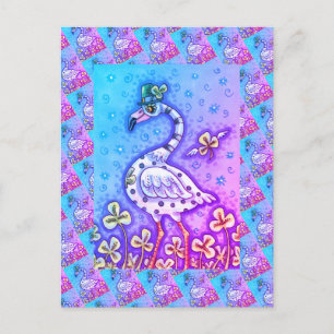 CARTES POUR FÊTES ANNUELLES FLAMANT ROSE POLKA DOT, COLORÉ ST. JOUR DE PATRICK