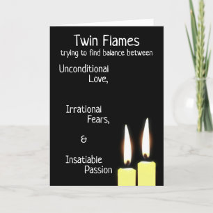 Cartes Pour Fêtes Annuelles Flames jumelles Définition Voyage Motivation Poème