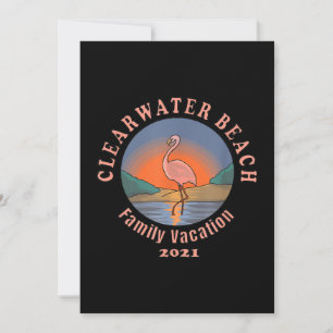 Cartes Pour Fêtes Annuelles Flamingo   Clearwater Beach Flamingo Vacation 2021