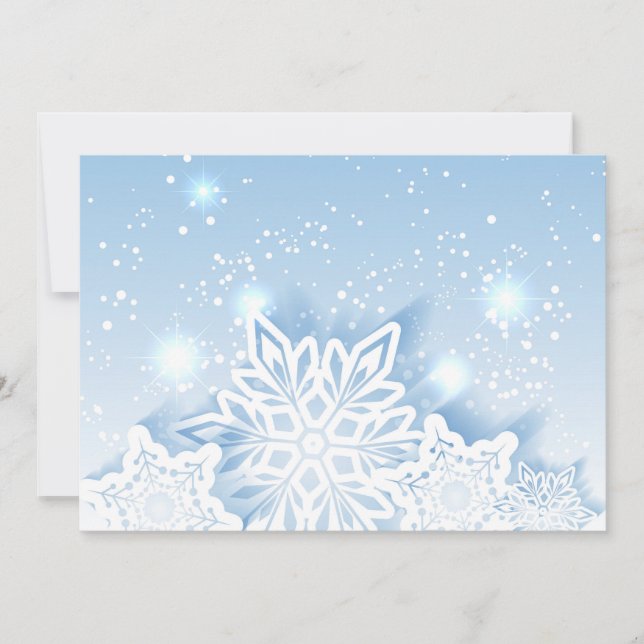 Cartes Pour Fêtes Annuelles Flammes à neige 3D (Devant)
