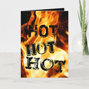 Cartes Pour Fêtes Annuelles Flammes de feu chaud chaud chaud Naughty Fun Valen