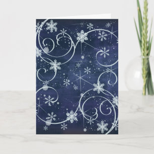 Cartes Pour Fêtes Annuelles Flammes de neige de vacances