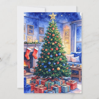Cartes Pour Fêtes Annuelles Flat Christmas Card