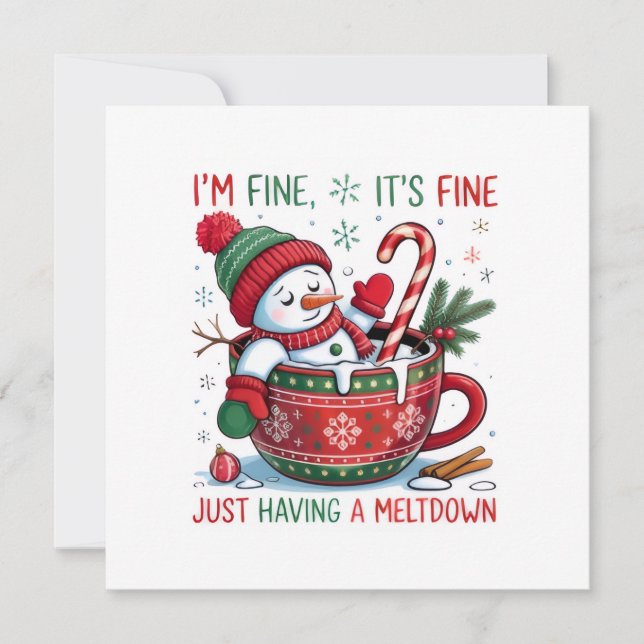 Cartes Pour Fêtes Annuelles Flat Holiday Card (Devant)