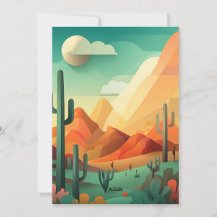 Cartes Pour Fêtes Annuelles Flat Holiday Card Texas desert