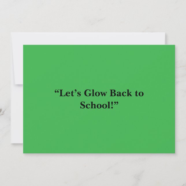 Cartes Pour Fêtes Annuelles Flat Neon Green Background – School Texture (Devant)