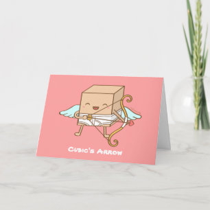 Cartes Pour Fêtes Annuelles Flèche de Cupidon Cubique Punir Humour de la Saint