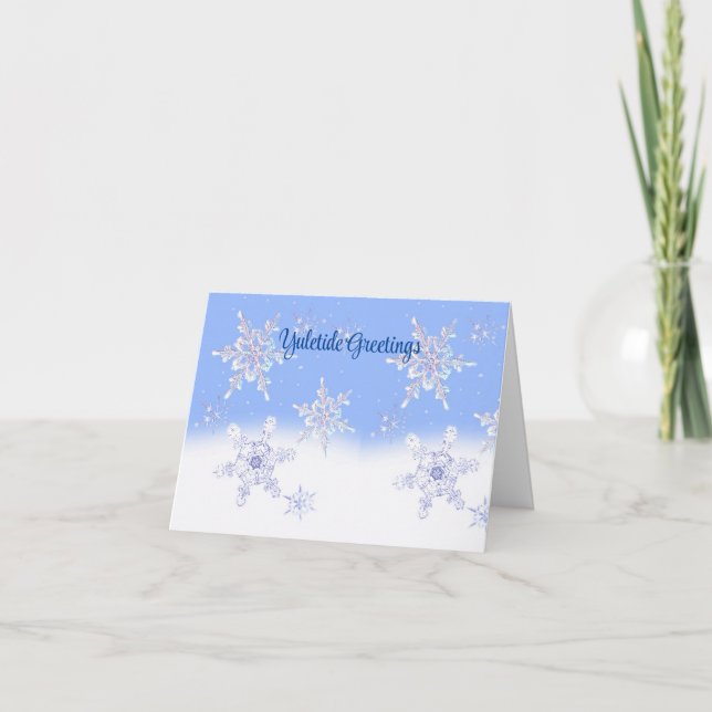 Cartes Pour Fêtes Annuelles Flèches de neige en verre Yuletide (Devant)