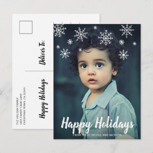 Cartes Pour Fêtes Annuelles Flèches de neige simples Photo Moderne