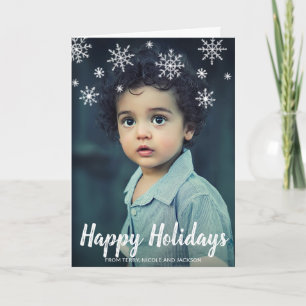 Cartes Pour Fêtes Annuelles Flèches de neige simples Photo Moderne