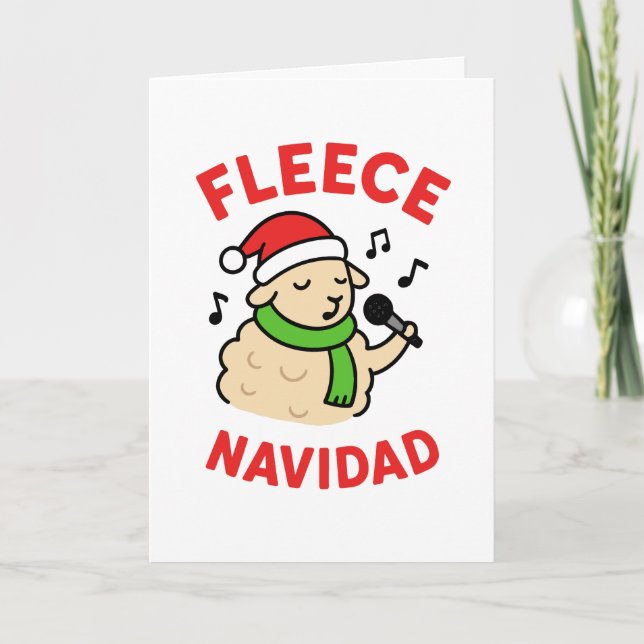 Cartes Pour Fêtes Annuelles Fleece Navidad - Funny Christmas Card (Devant)